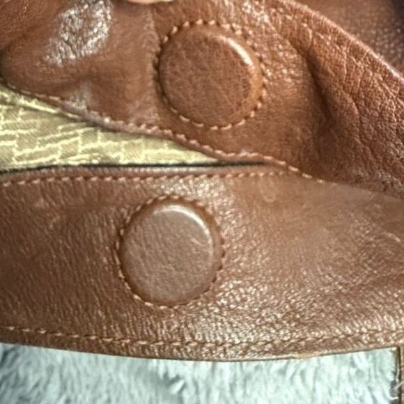 Large Vintage Cole Haan Butter Soft Pebbled Leather Shoulder Satchel Bag Brown - Picture 5 of 14